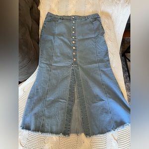 Shein button up jean skirt 4xl